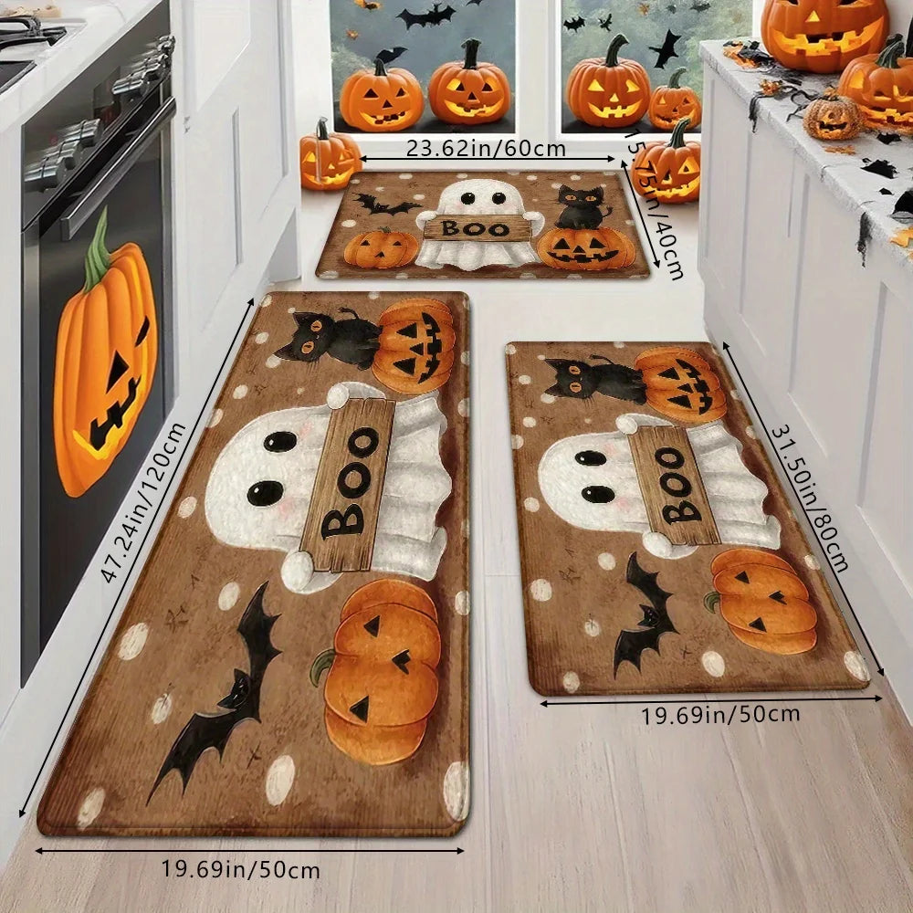 Haunted Harvest™ Halloween Pumpkin & Ghost Runner Rug
