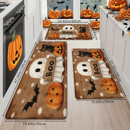 Haunted Harvest™ Halloween Pumpkin & Ghost Runner Rug