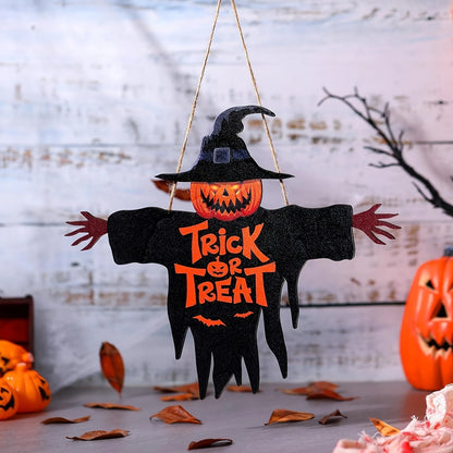 Boo Grin™ Trick-or-Treat Wooden Hanging Sign