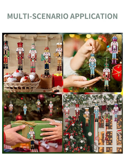 Festive Guard™ Mini Wooden Nutcracker Ornament Set