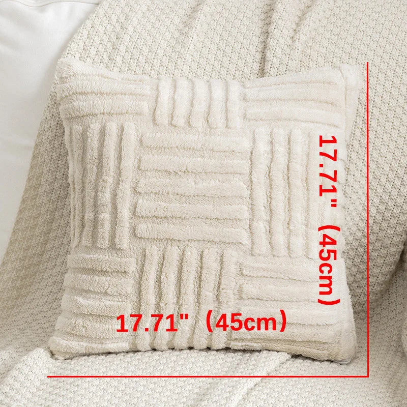 CloudSoft™ Faux Fur Pillow Cover – 18 × 18 in