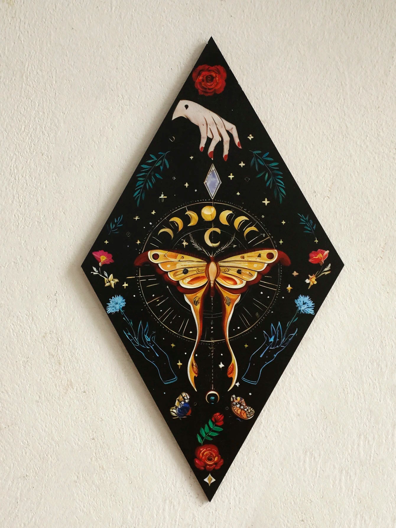 Moonlit Moths™ Celestial Wooden Wall Art – Set of 3