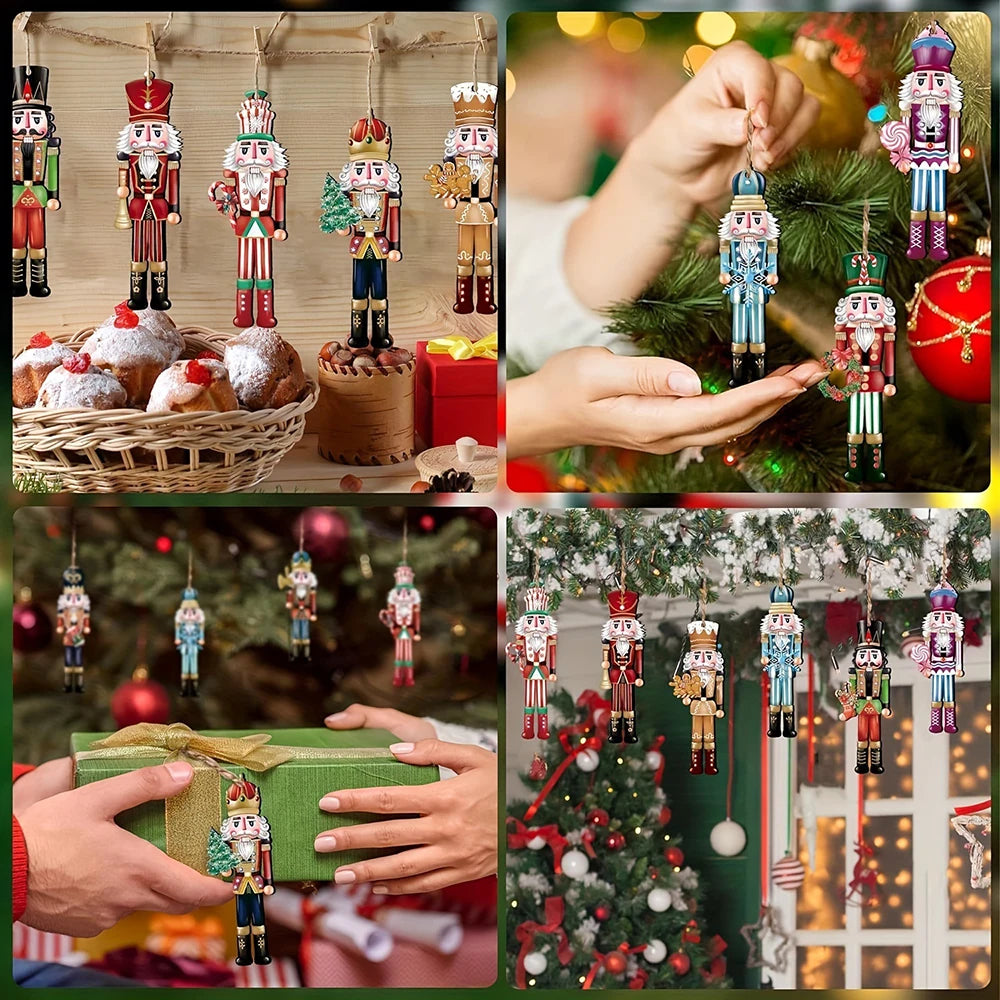 Festive Guard™ Mini Wooden Nutcracker Ornament Set