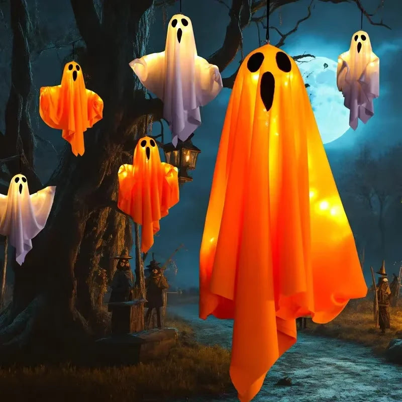 Glimmer Boo™ Lighted Hanging Ghost Halloween Decor