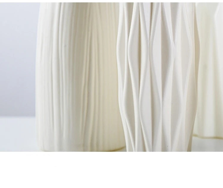 FoldForm™ Modern Sculpted White Decorative Vase