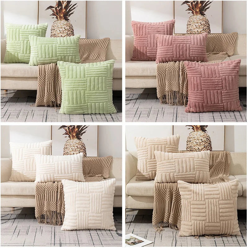 CloudSoft™ Faux Fur Pillow Cover – 18 × 18 in