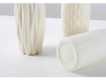 FoldForm™ Modern Sculpted White Decorative Vase
