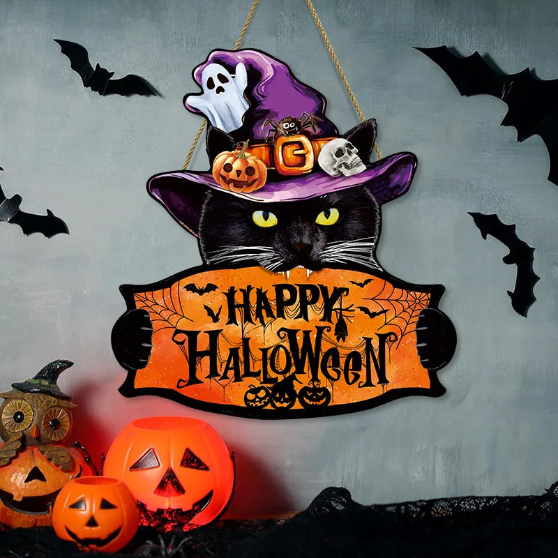 Boo Grin™ Trick-or-Treat Wooden Hanging Sign