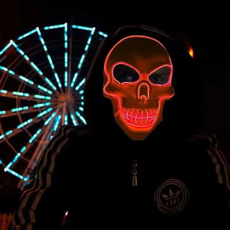 Glow Reaper™ Illuminated Skull Full-Face Mask