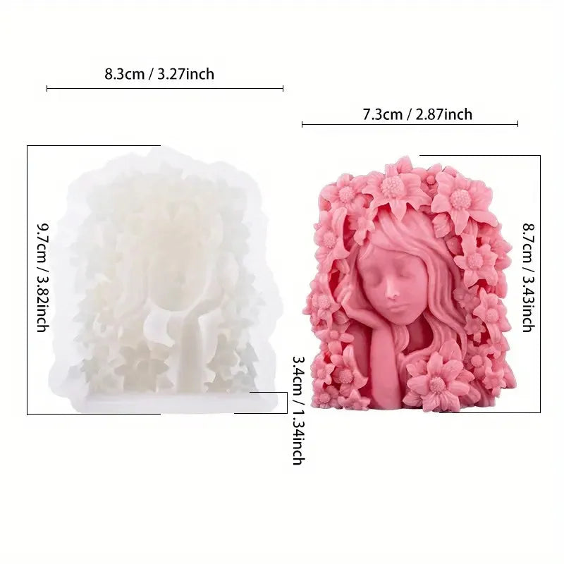Floral Muse™ Goddess Relief Silicone Mold