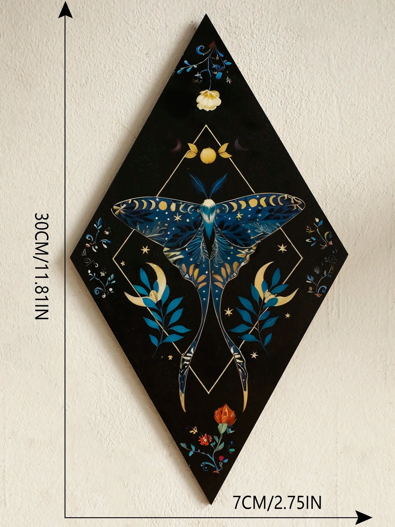 Moonlit Moths™ Celestial Wooden Wall Art – Set of 3