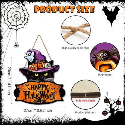 Boo Grin™ Trick-or-Treat Wooden Hanging Sign