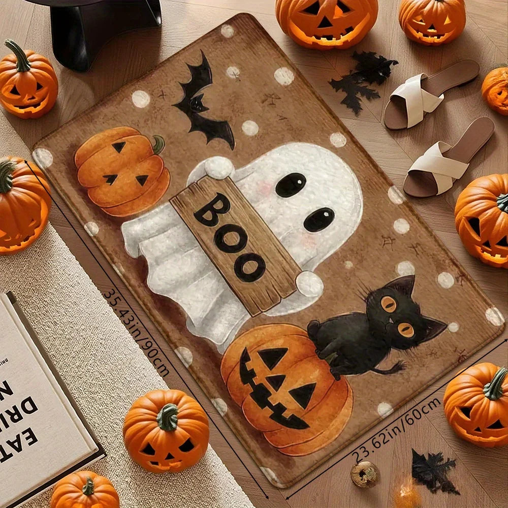 Haunted Harvest™ Halloween Pumpkin & Ghost Runner Rug