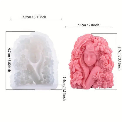 Floral Muse™ Goddess Relief Silicone Mold