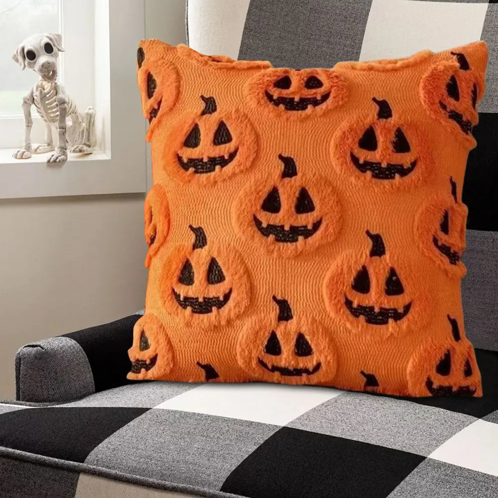 Pumpkin Patch™ Plush Halloween Pillow Cover – 4 Designs