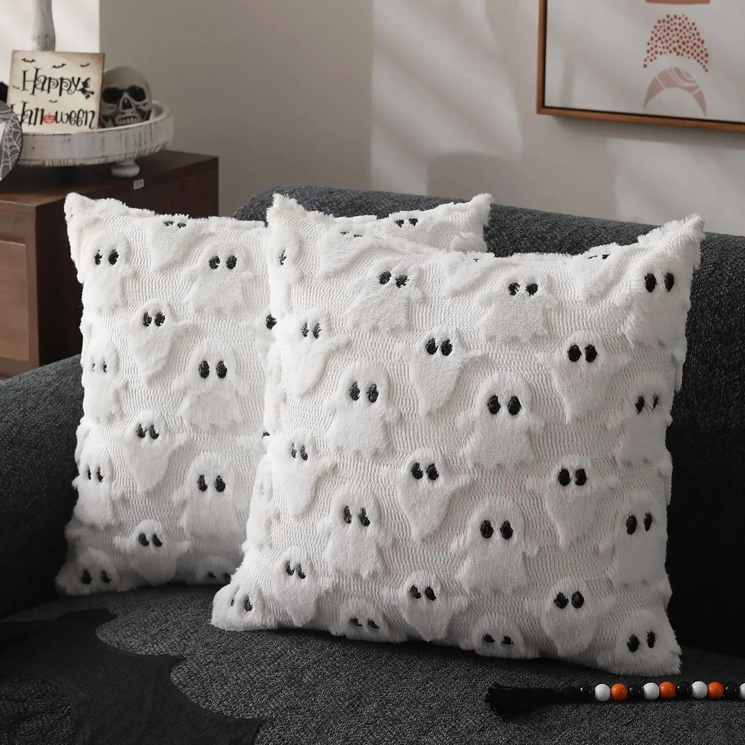 Pumpkin Patch™ Plush Halloween Pillow Cover – 4 Designs