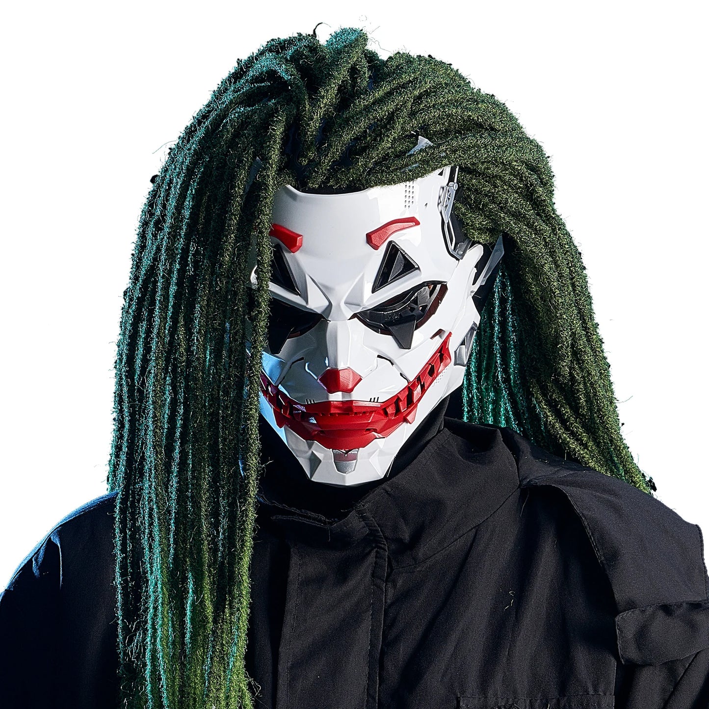 Neon Grin™ Cyberpunk Clown Full-Face Mask