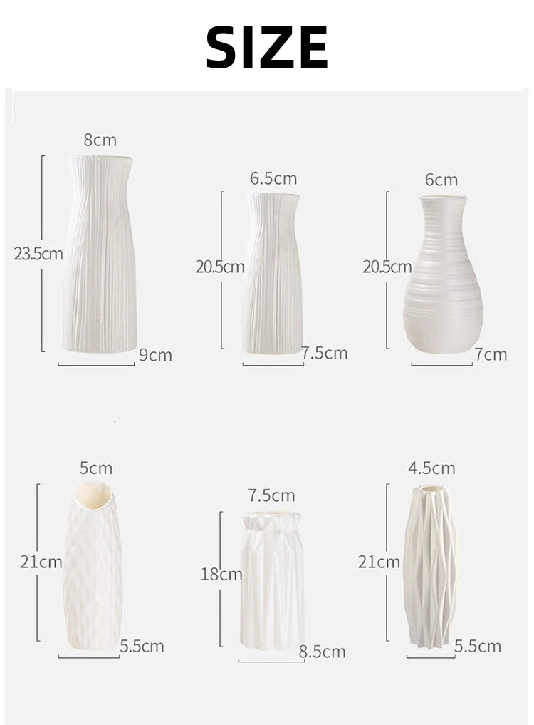 FoldForm™ Modern Sculpted White Decorative Vase