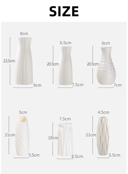 FoldForm™ Modern Sculpted White Decorative Vase