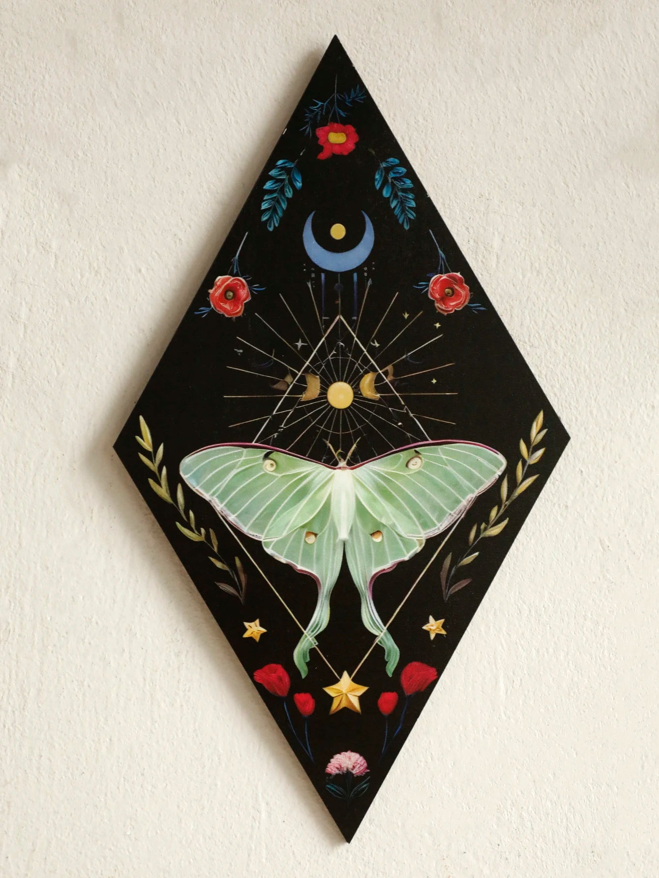 Moonlit Moths™ Celestial Wooden Wall Art – Set of 3