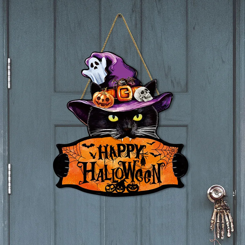 Boo Grin™ Trick-or-Treat Wooden Hanging Sign
