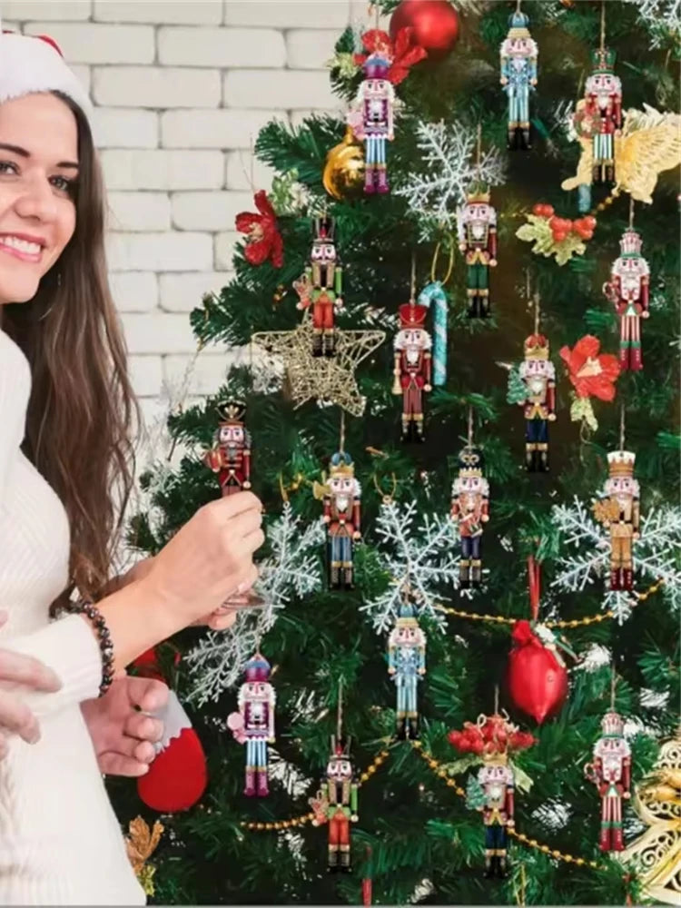 Festive Guard™ Mini Wooden Nutcracker Ornament Set